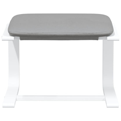 Footstool Light Gray 20.1"x16.1"x15.7" Fabric