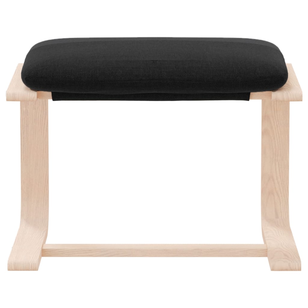 Footstool Black 20.1"x16.1"x15.7" Fabric