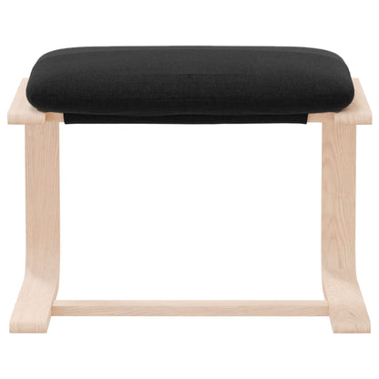 Footstool Black 20.1"x16.1"x15.7" Fabric
