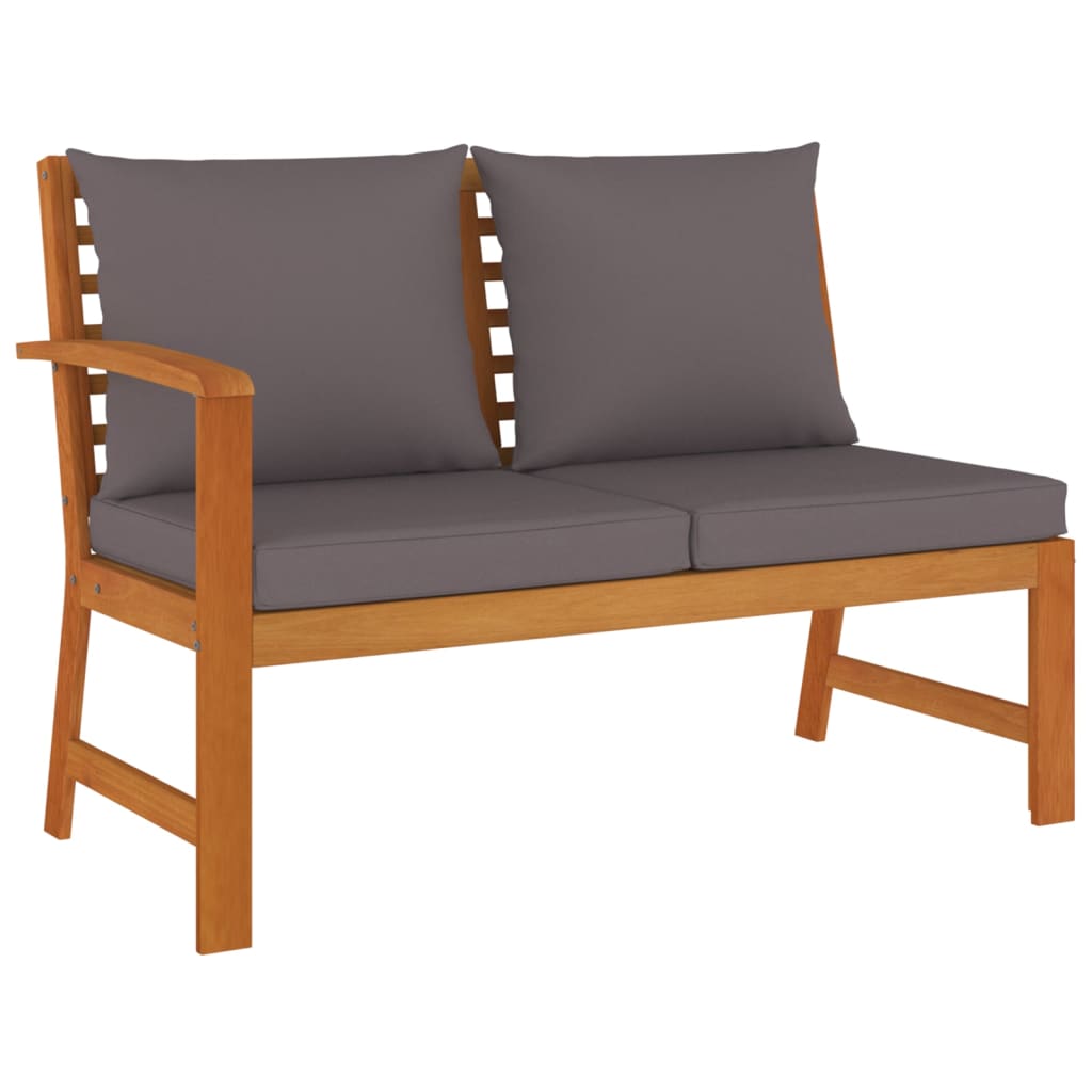 6 Piece Patio Dining Set with Cushions Solid Wood Acacia