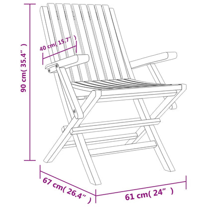 Garden Dining Set | Teak | Solid teak wood | Medium | Foldable