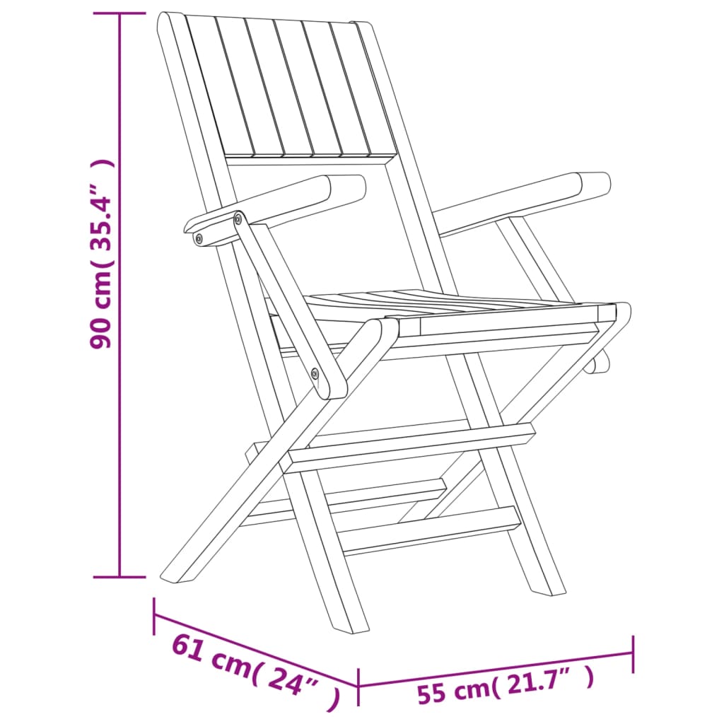 Garden Dining Set | Teak | Solid teak wood | Standard | Foldable