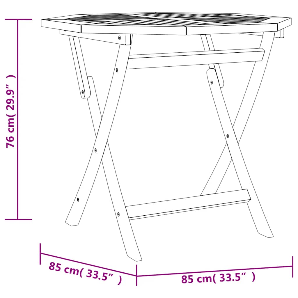 Garden Dining Set | Natural wooden colour | Solid teak wood | Medium