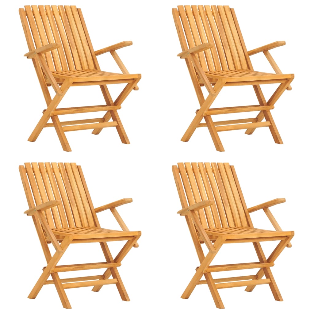 Garden Dining Set | Brown | Solid Teak Wood | 5 Piece Set | Foldable