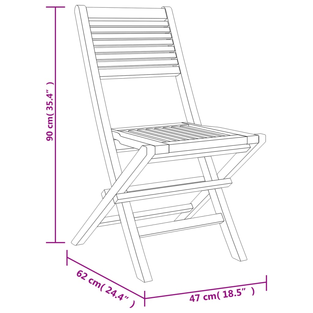 Garden Dining Set | Natural Teak | Solid Teak Wood | Medium |  Foldable