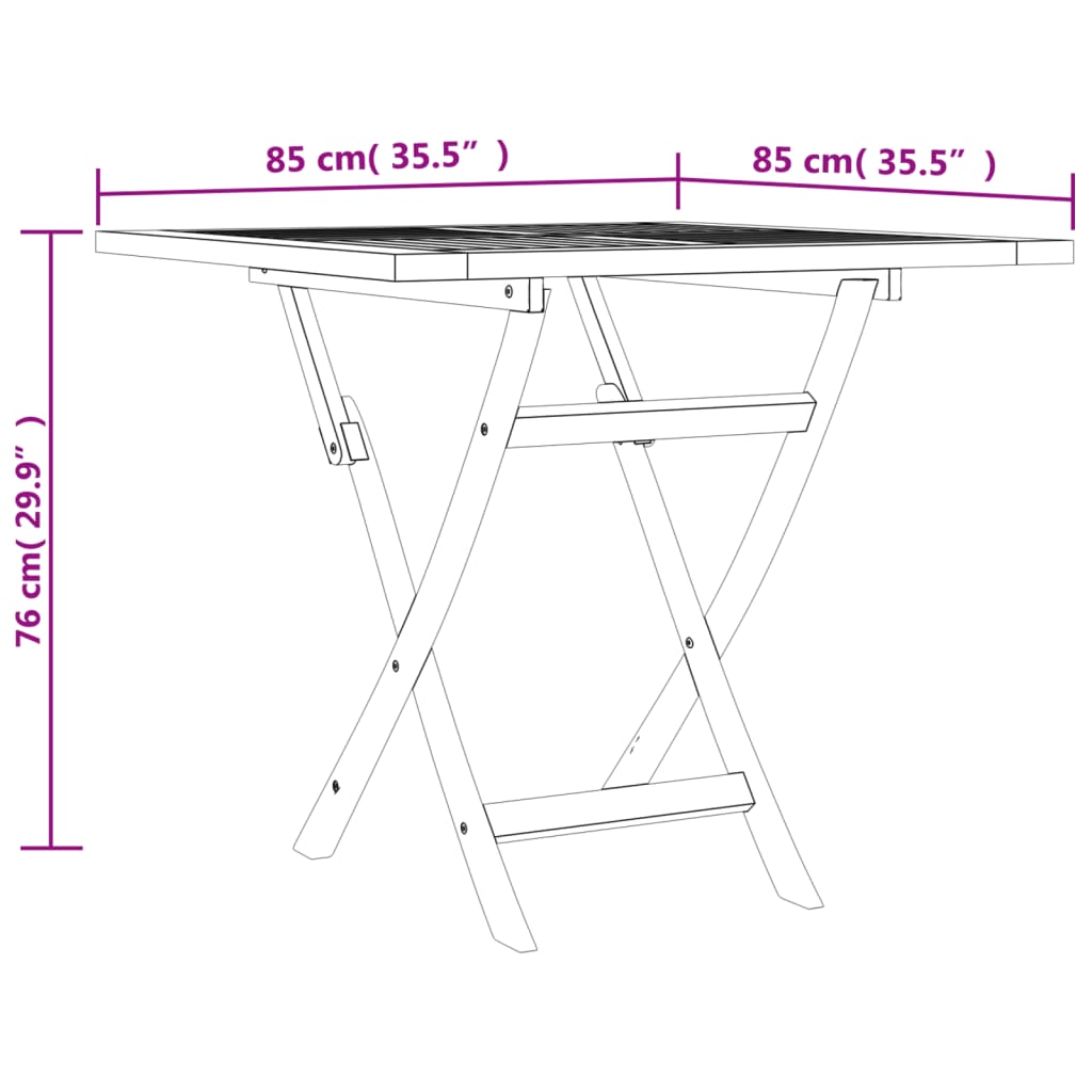 Garden Dining Set | Natural Teak | Solid Teak Wood | Medium |  Foldable
