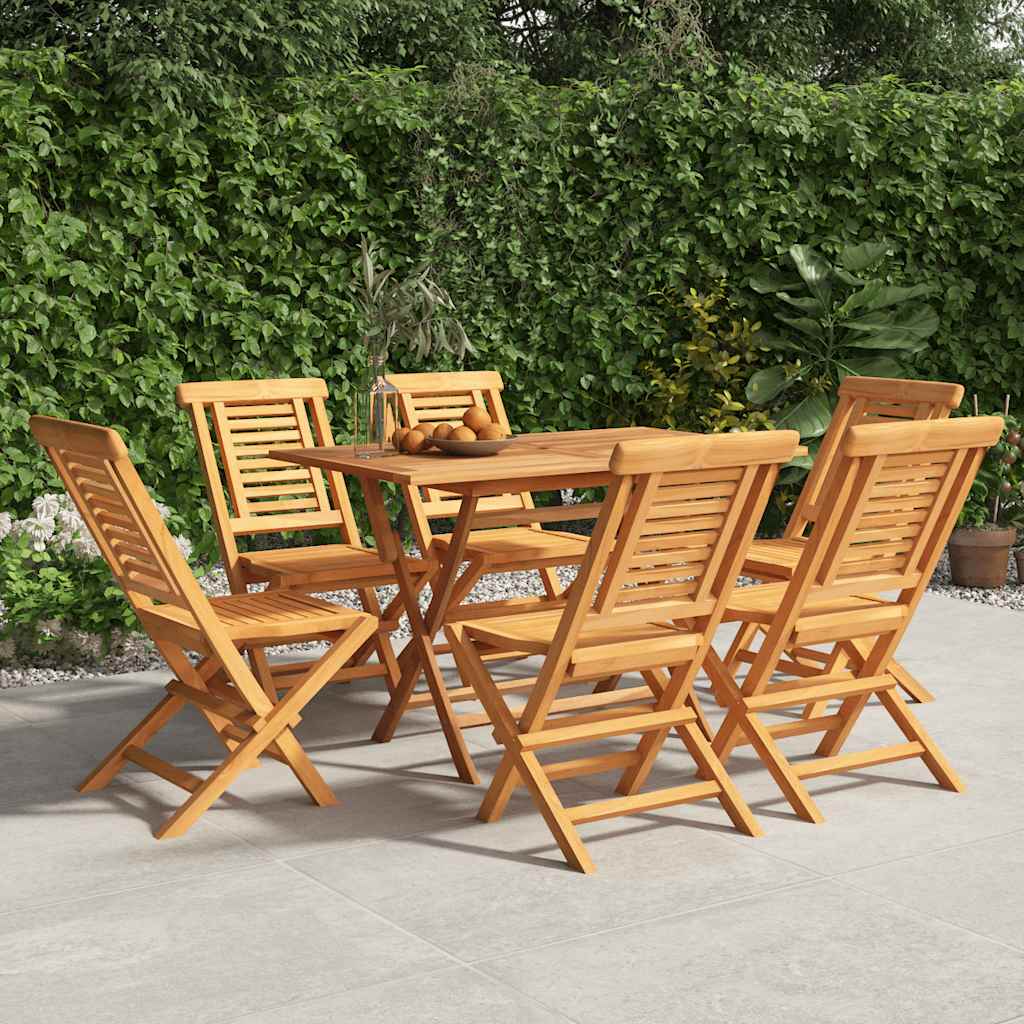 Folding Garden Chair | Set of 6 | Teak wood | Solid teak wood | Standard
