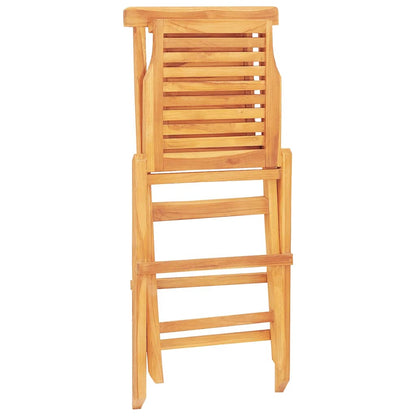 Folding Garden Chair | Set of 8 | Teak | Solid teak wood | Medium