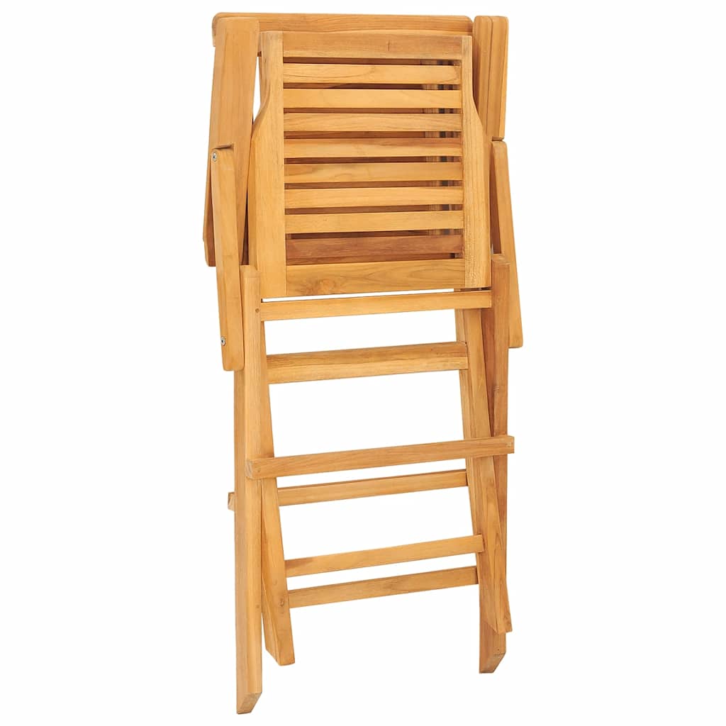 Folding Garden Chair | Set of 4 | Natural Teak | Solid Teak Wood
