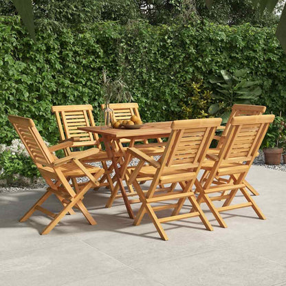 Folding Garden Chair | Set of 6 | Teak | Solid teak wood | Standard