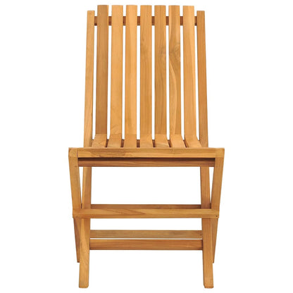 Folding Garden Chair | Set of 4 | Natural Wood | Solid teak wood | Medium