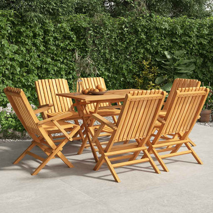 Folding Garden Chair | Set of 6 | Teak | Solid teak wood | Medium