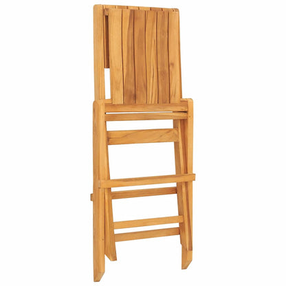 Folding Garden Chair | Set of 6 | Natural teak | Solid teak wood | Medium