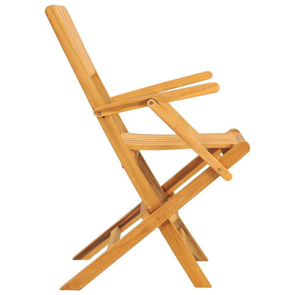 Folding Garden Chair | Set of 4 | Natural Teak | Solid teak wood