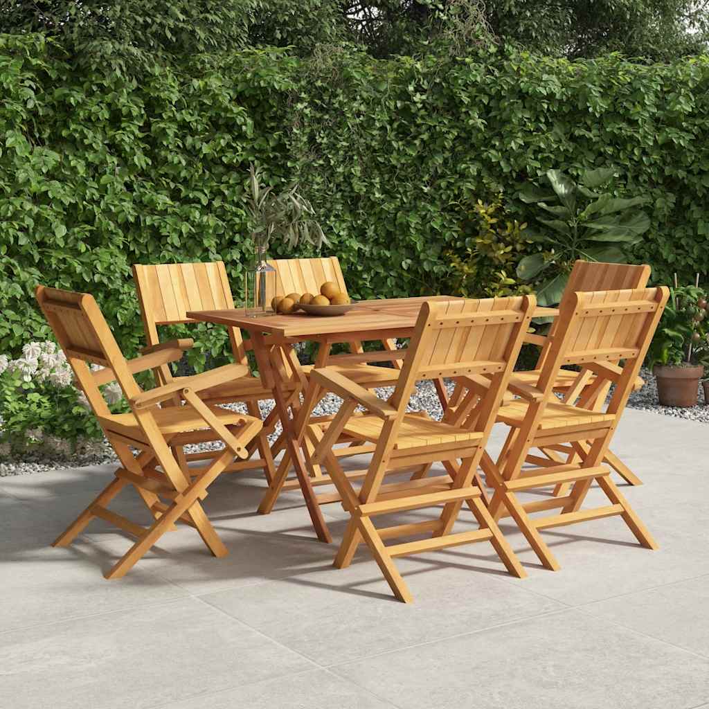 Folding Garden Chair | Set of 6 | Teak | Solid Teak Wood | Standard