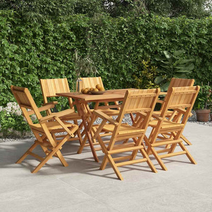 Folding Garden Chair | Set of 6 | Teak | Solid Teak Wood | Standard