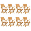 Folding Garden Chairs 8 pcs 55x61x90 cm Solid Wood Teak