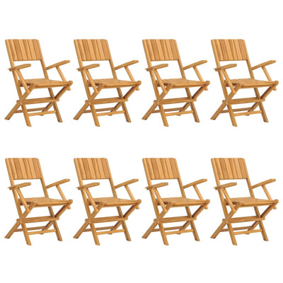 Folding Garden Chairs 8 pcs 55x61x90 cm Solid Wood Teak