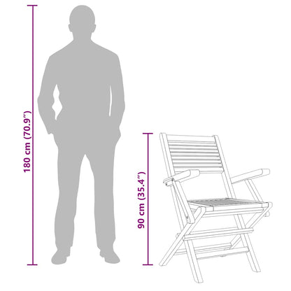 Folding Chairs 8 pcs 55x62x90 cm Solid Wood Teak