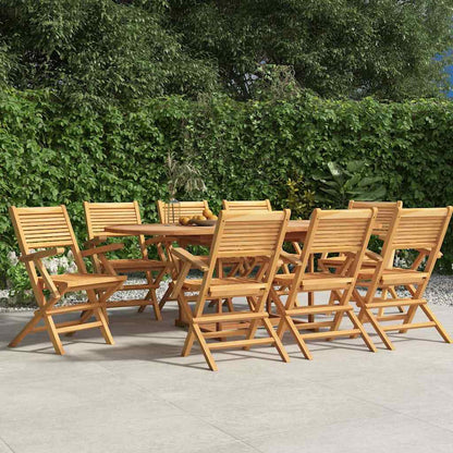Folding Garden Chair | Set of 8 | Teak