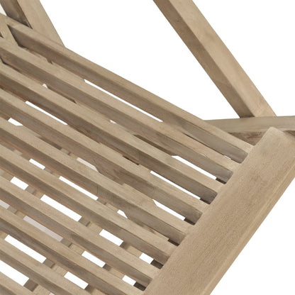 Folding Garden Chair | Set of 6 | Grey | Solid teak wood | Standard