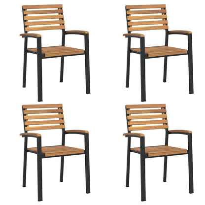 Garden Dining Set | Natural Wood and Black