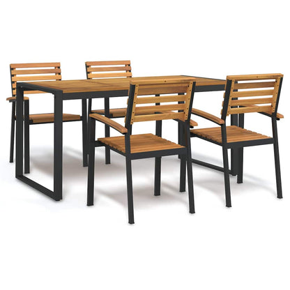 Garden Dining Set | Brown and Black