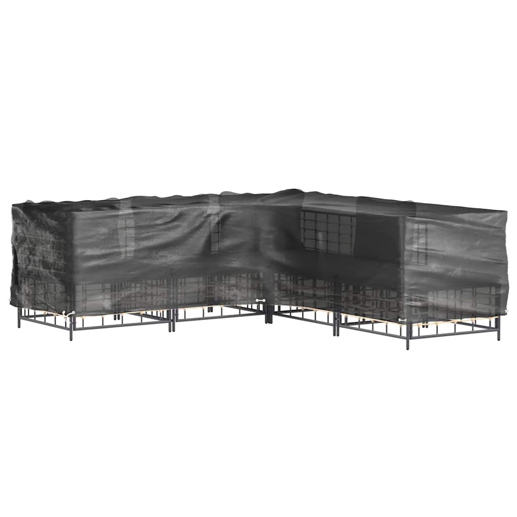 L-Shaped Garden Furniture Covers 2 pcs 12 Eyelets 185x185x90 cm