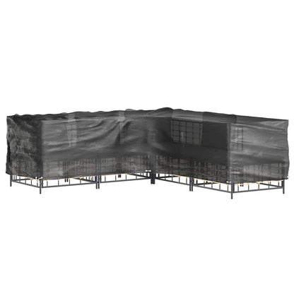 L-Shaped Garden Furniture Covers 2 pcs 12 Eyelets 185x185x90 cm