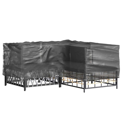 L-Shaped Garden Furniture Covers 2 pcs 16 Eyelets 215x215x70 cm
