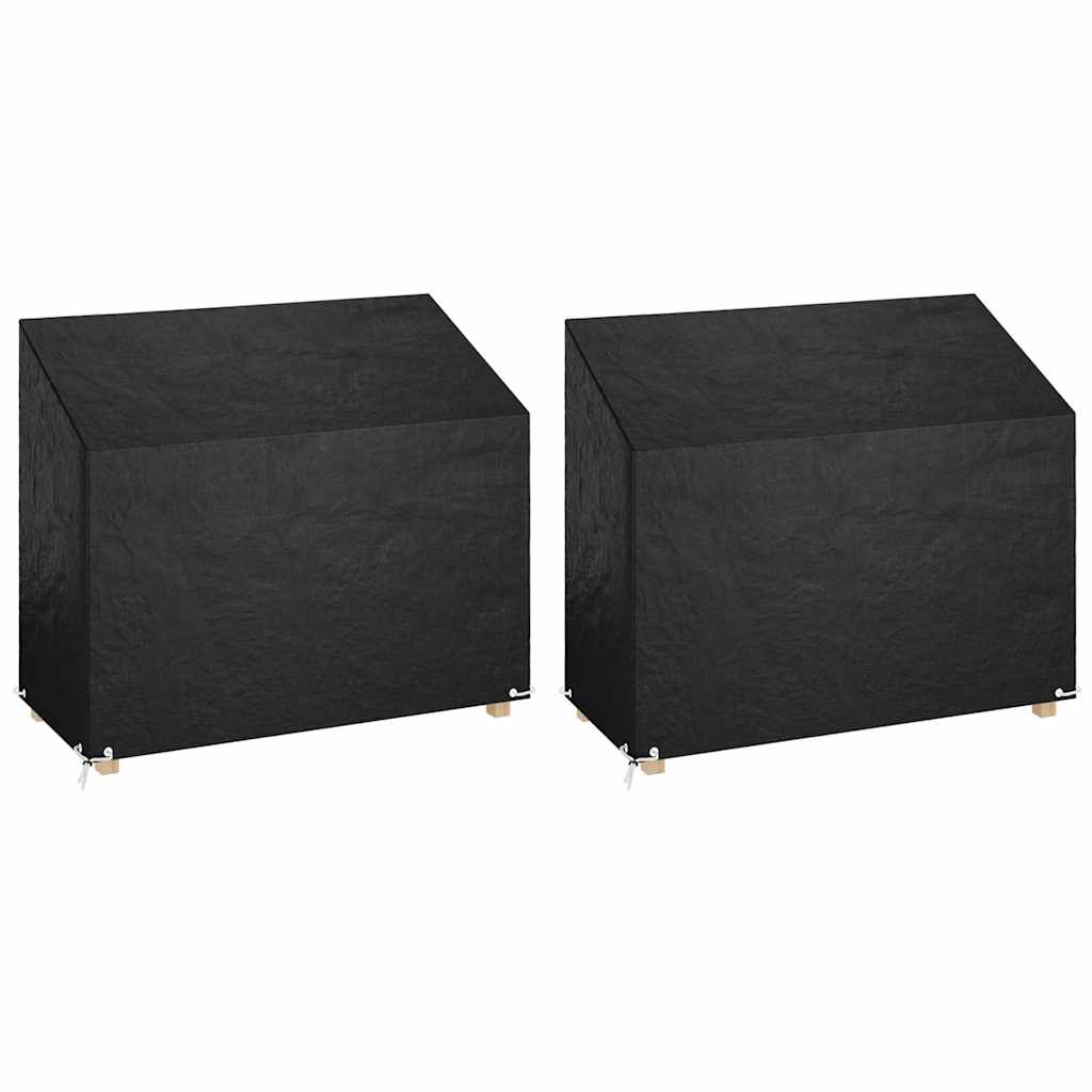 Garden Bench Covers 2 pcs 8 Eyelets 160x70x70/88 cm Polyethylene