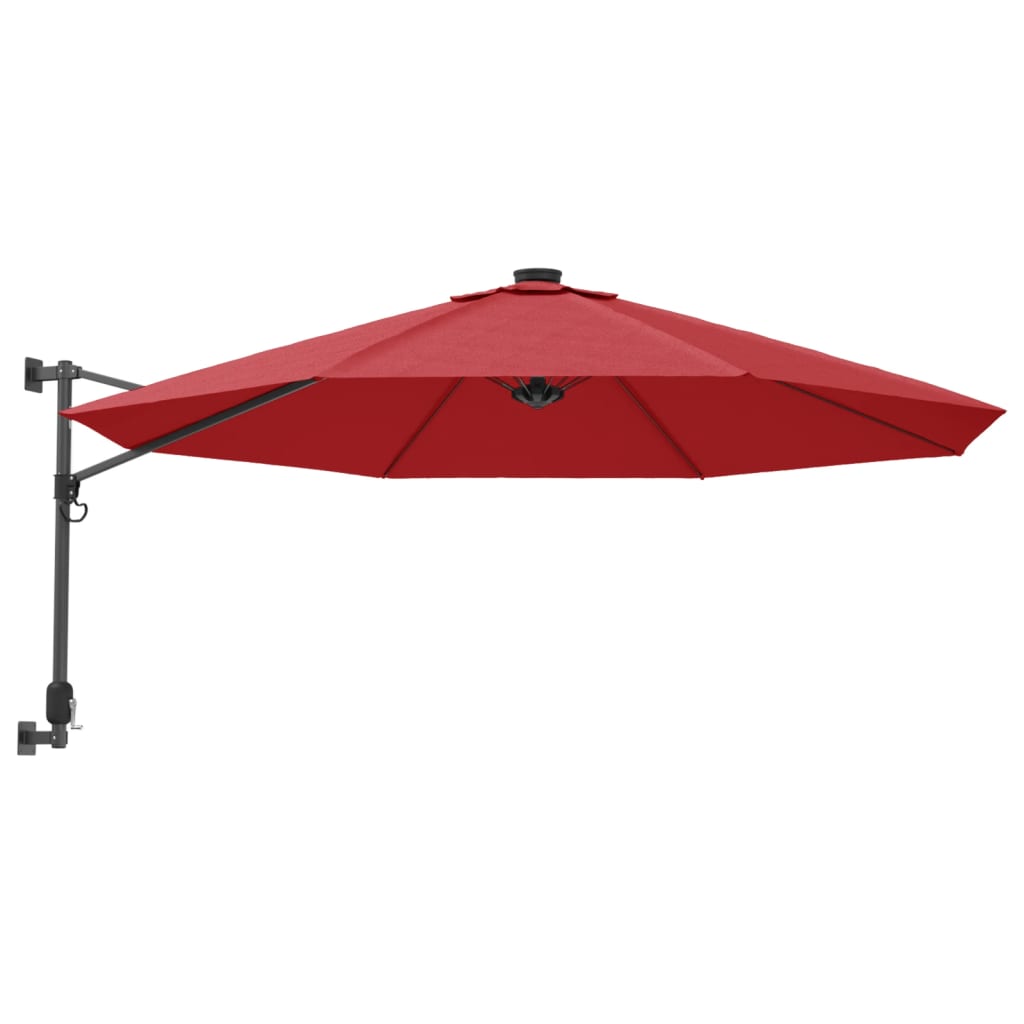 Wall-mounted Parasol Bright Red 290 cm