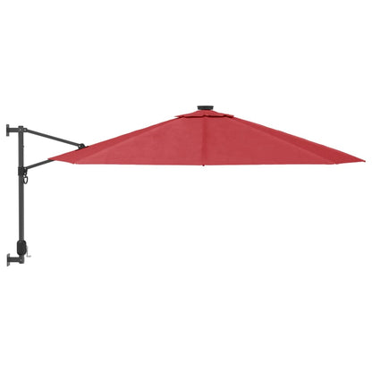 Wall-mounted Parasol Bright Red 290 cm