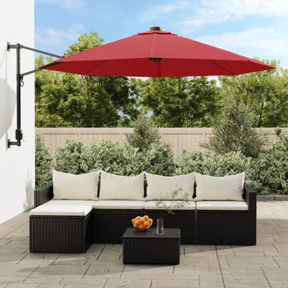 Wall-mounted Parasol Bright Red 290 cm