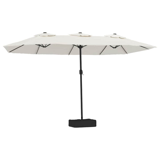 Double-Head Parasol Sand White 449x265 cm