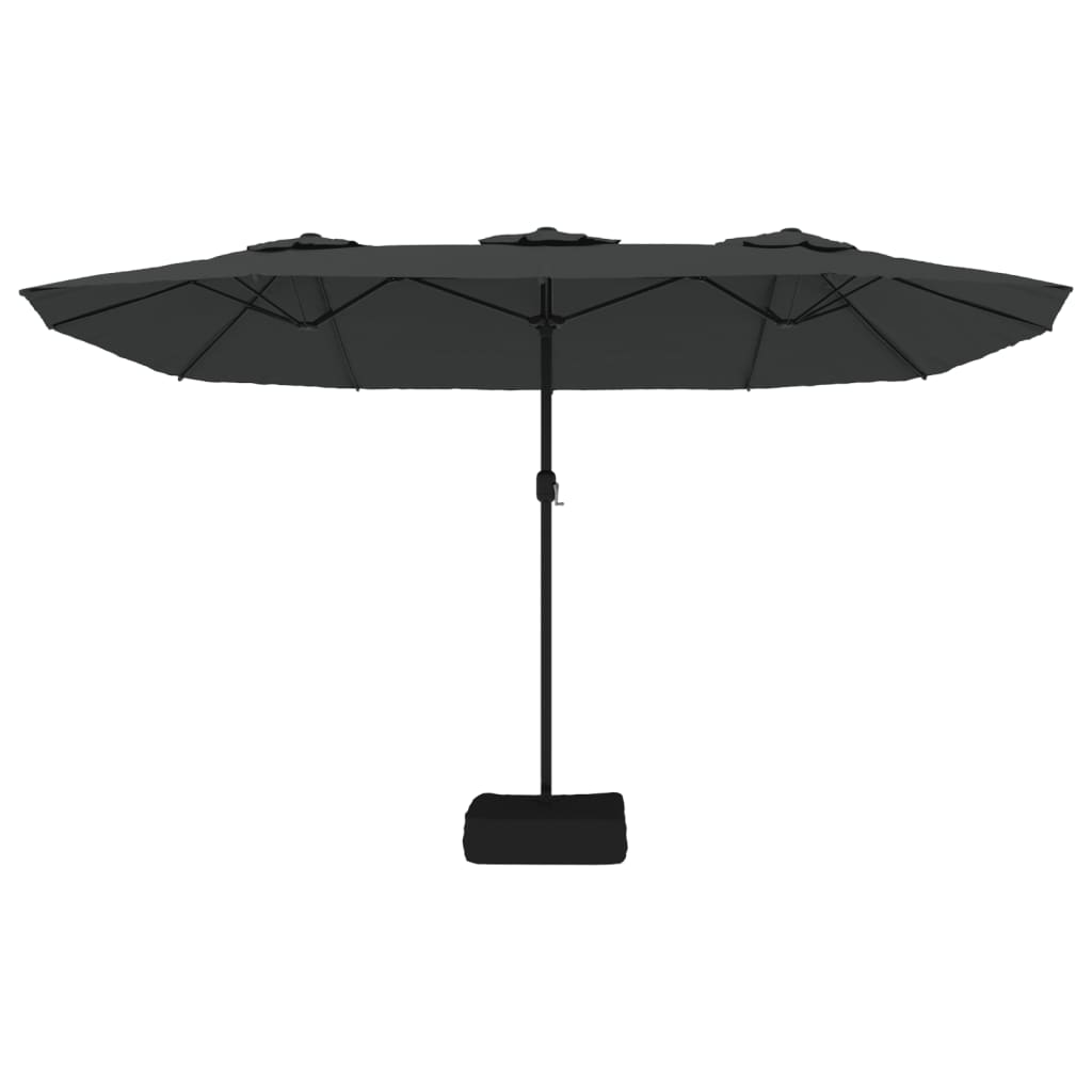 Garden Parasol | Anthracite | Polyester | Double-head | Foldable