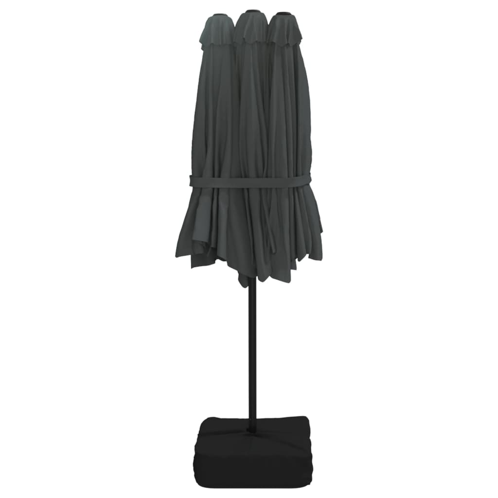 Garden Parasol | Anthracite | Polyester | Double-head | Foldable