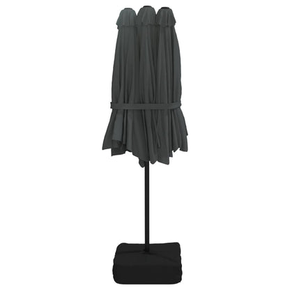 Garden Parasol | Anthracite | Polyester | Double-head | Foldable
