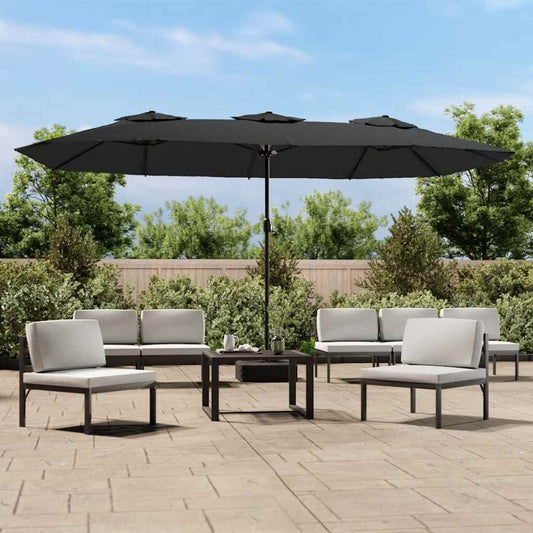 Double-Head Parasol Anthracite 449x265 cm
