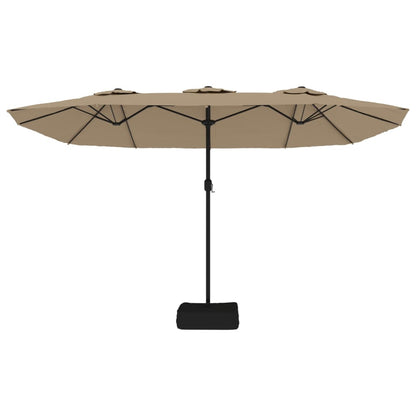 Garden Parasol | Taupe | Polyester fabric | Extra large | Tiltable