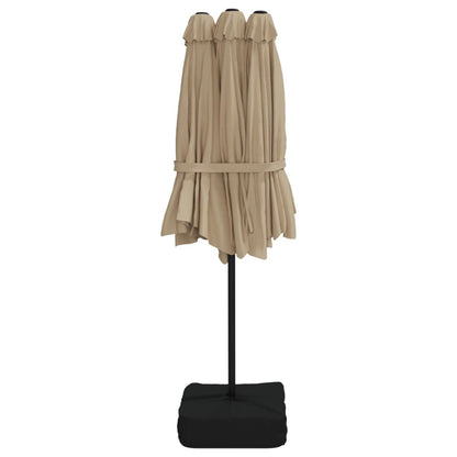 Garden Parasol | Taupe | Polyester fabric | Extra large | Tiltable