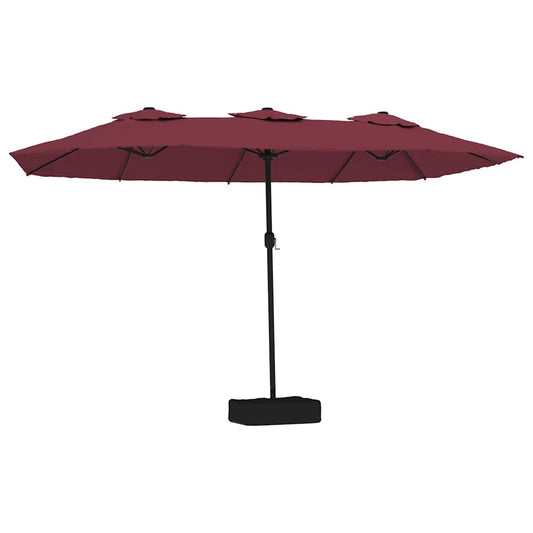Double-Head Garden Parasol Bordeaux Red 449x265 cm