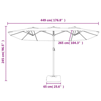 Garden Parasol | Bordeaux red, dark grey