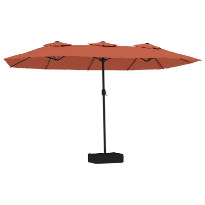 Garden Parasol | Terracotta, Dark Grey | Powder-coated iron, Polyester