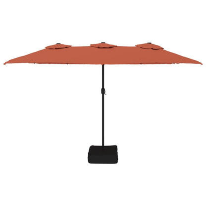 Garden Parasol | Terracotta, Dark Grey | Powder-coated iron, Polyester