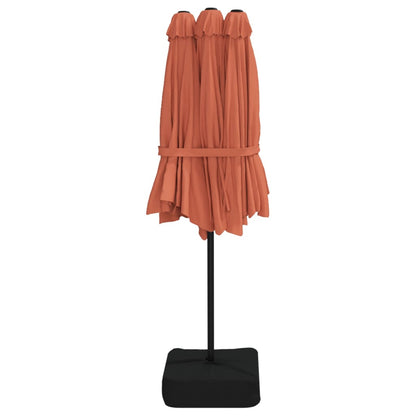 Garden Parasol | Terracotta, Dark Grey | Powder-coated iron, Polyester
