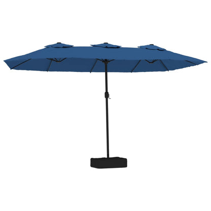 Garden Parasol | Azure Blue, Dark Grey | Polyester, Powder-Coated Iron