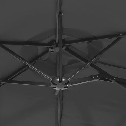 Double-Head Garden Parasol Anthracite 316x145 cm