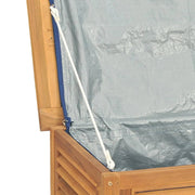 Garden Storage Box with Bag 175x50x53 cm Solid Wood Teak