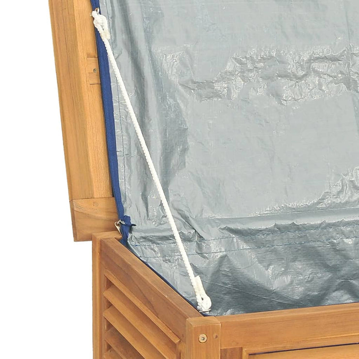Garden Storage Box with Bag 175x50x53 cm Solid Wood Teak
